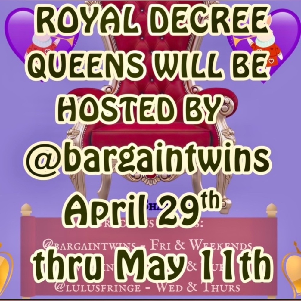 . 
 💜💜💜
 PLS SEE
BARGAINTWINS 
4 TODAY’S
   QUEEN 
TYSM EVERY1
   💜💜💜